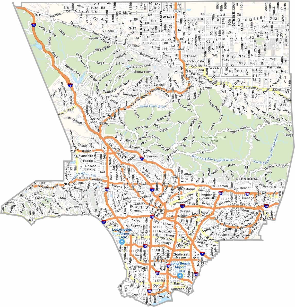 Los-Angeles-City-County-Map-California