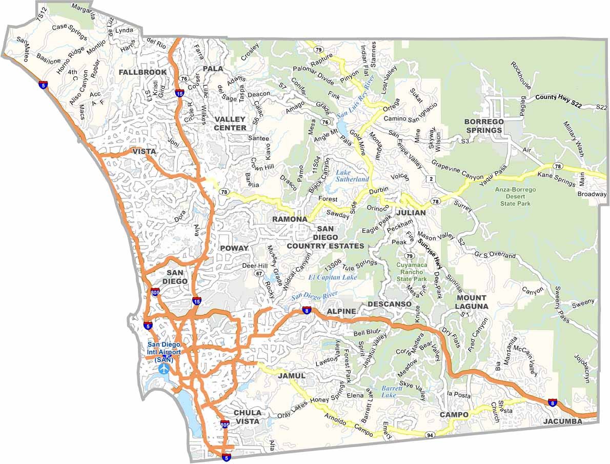 San-Diego-County-Map-California
